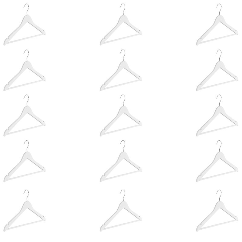 Cintre standard en plastique pour costume / manteau, Blanc