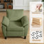 Ensemble de canapé modulaire 3 pièces avec fauteuil et repose-pieds-1078391701