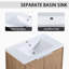 Meuble-lavabo de salle de bain avec lavabo et armoire d'appoint - Style moderne, grand espace, métal rouillé, spacieux