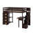 Twin Size Loft Bed With Drawers,Desk,Shelves And Stairs-998931771
