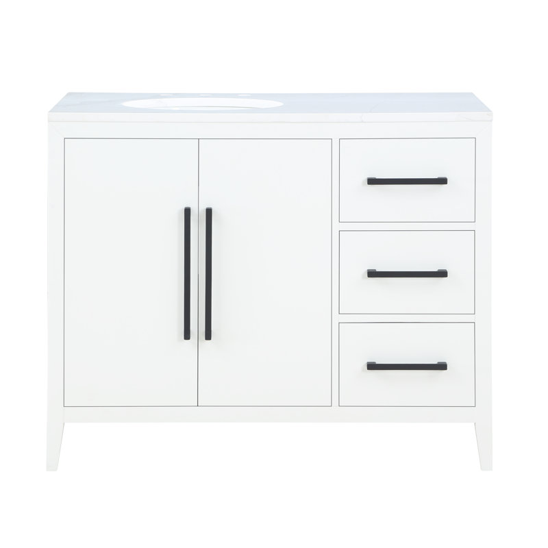 Adrienne 42'' W Single Vanity, White