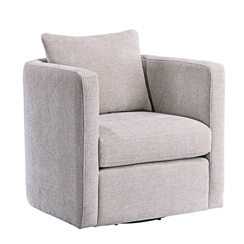 Fauteuil demi-tonneau pivotant, Beige