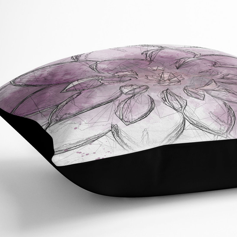 Square Throw Cushion, Black, 55cm H x 55cm W x 20cm D