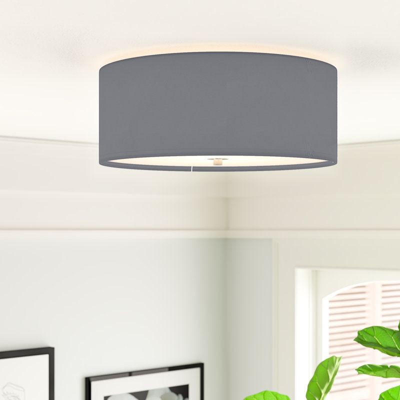 Patience Fabric Flush Mount, Grey