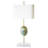 Sausilito 24" Tall Abalone Shell and Crystal Table Lamp, Cream