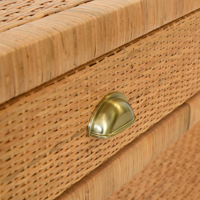 Reed End Table with Storage