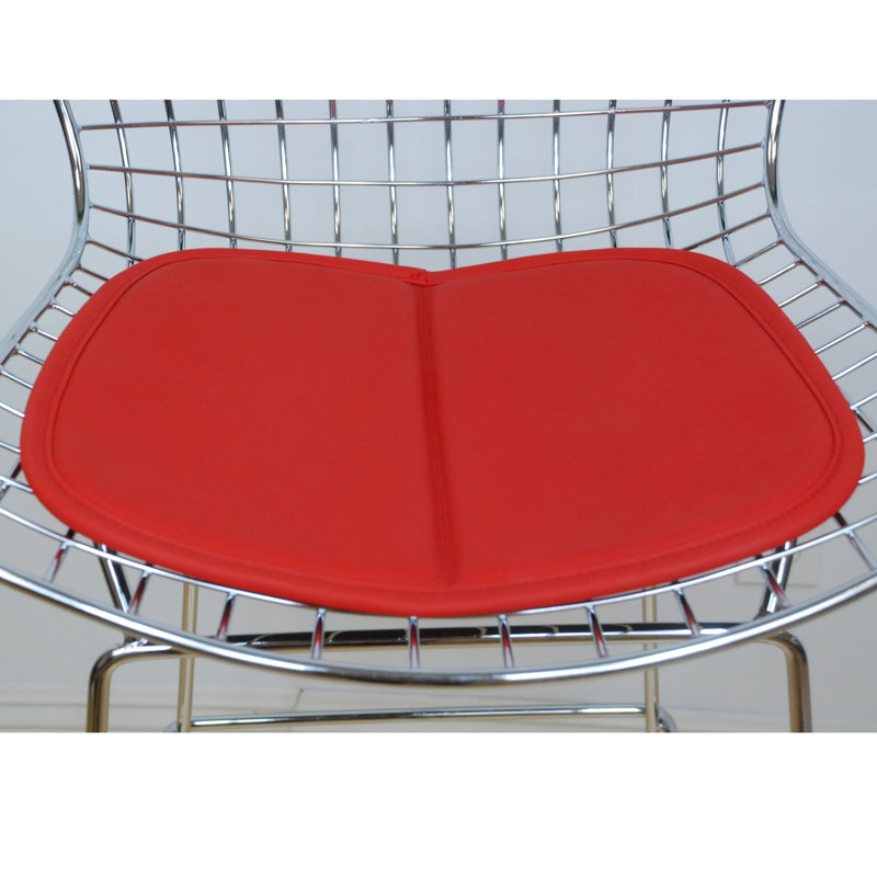 Chaise d'appoint rembourrée en similicuir H 18,25 po Ellisville, Rouge