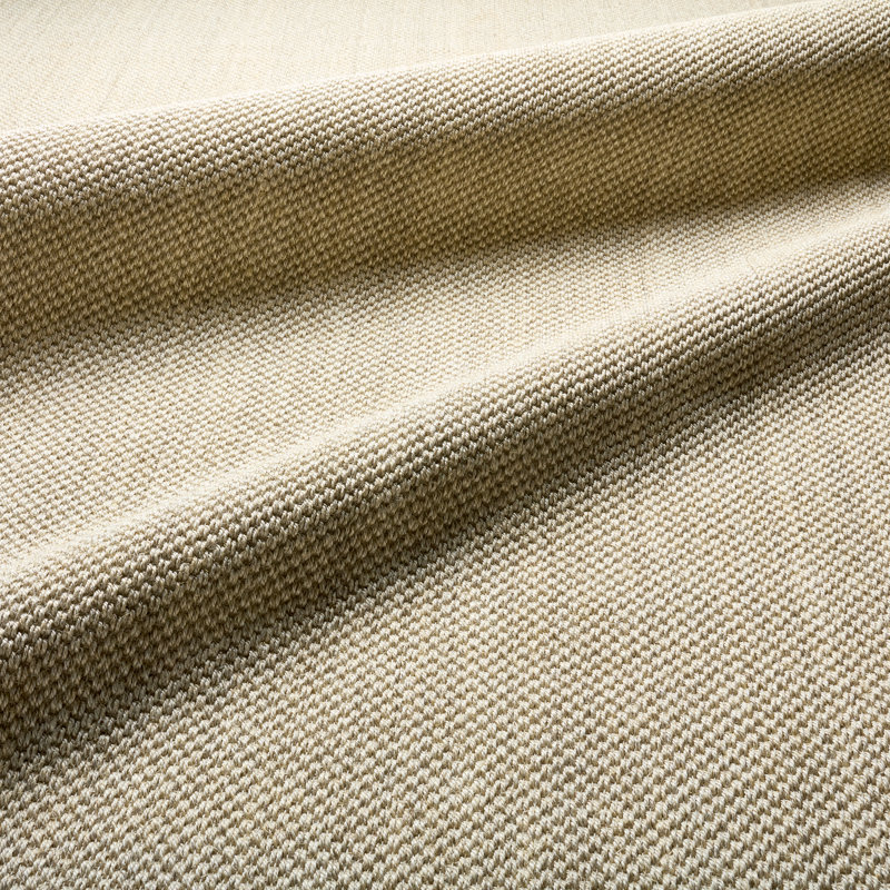 Naturals Sanibel Taupe/White Solid Hand Woven Area Rug, Rectangle 6' x 9'