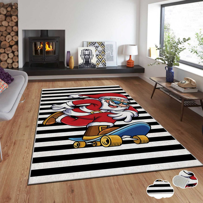 Luxurious Carpet (5.9 x 9.2 ft), 100% Polyester, 740 g/m² | Non-Slip Dot Underside with Laminated Sponge | Easy Clean Velvet Fabric, Digital Printing, 0.08 in Pile Height | Perfect for Living Room & Bedroom Decor