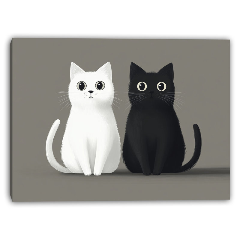 Art mural sur toile Yin and Yang Cats