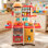 Grand ensemble de cuisine de jeu pour enfants de 3 ans et plus, jeu de cuisine avec lumières et sons réalistes avec téléphone de jeu, horloge et 65 accessoires PC