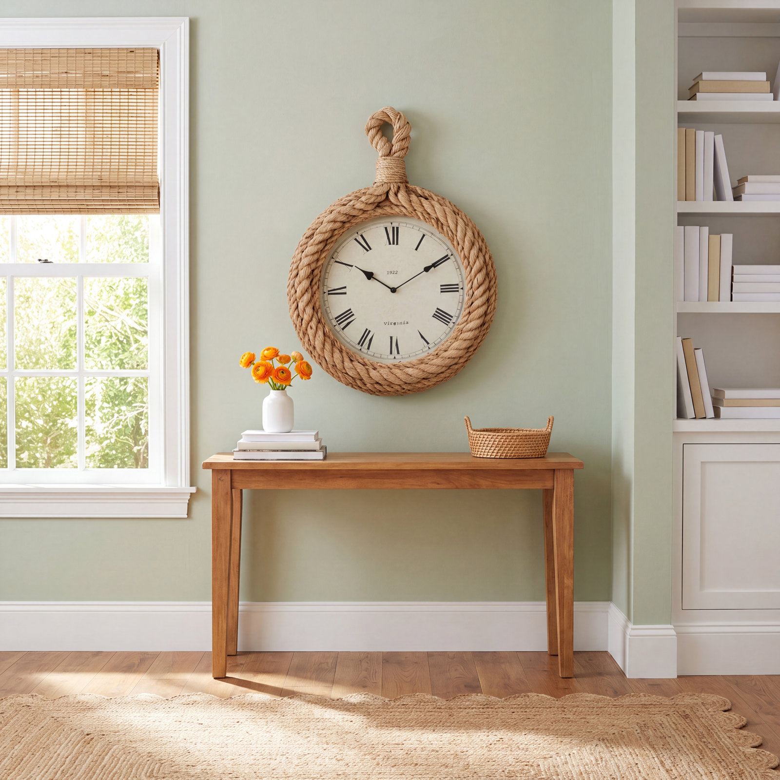 Piara Jute Wall Clock, Small