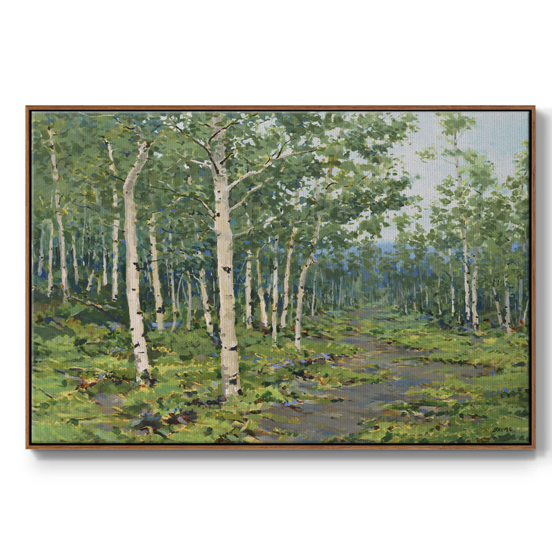 In The Forest, reproduction d'art sur toile, H 37 po x l 25 po x P 2 po, Noyer