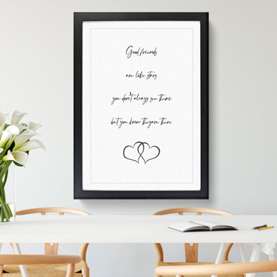 Good Friends - Picture Frame Typography