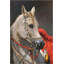 Tapis décoratif à motif animal de cheval orange lavable à la machine-1824577186