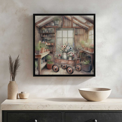 In the Garden Floral Wagon by Nicole DeCamp Art Print