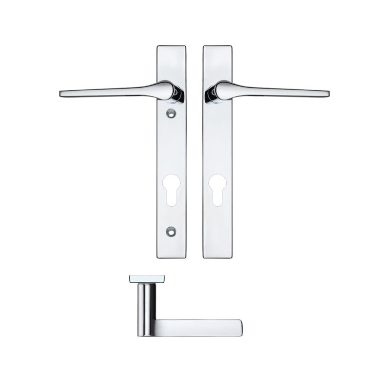 Lock Right Hand Door Handle, Polished Chrome
