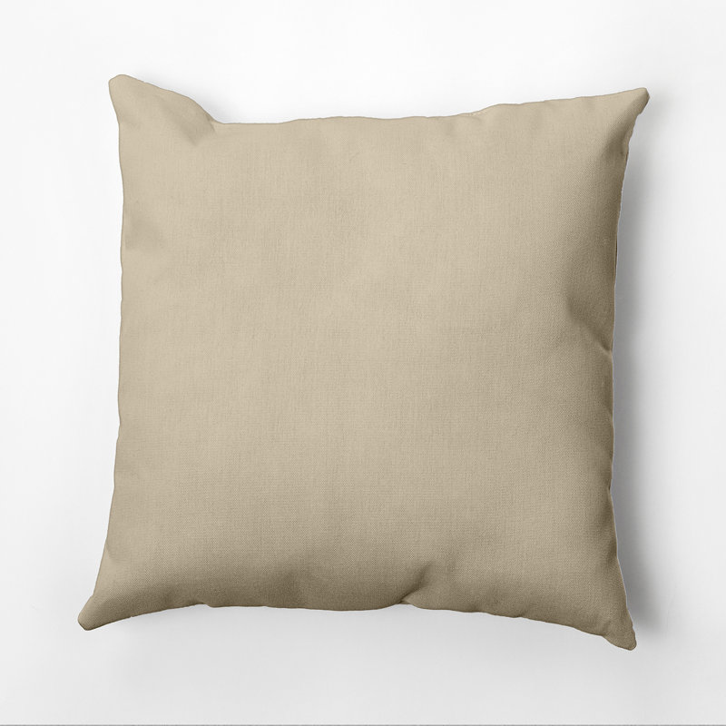 Ajibola Square Pillow Cover and Insert, Crème Brulee, 20" x 20", Polyester/Polyfill