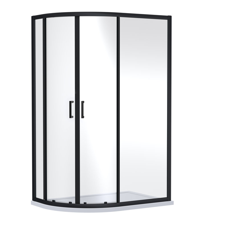 Rene 1900 x 1000 x 800mm Quandrant Shower Enclosure, Matt Black