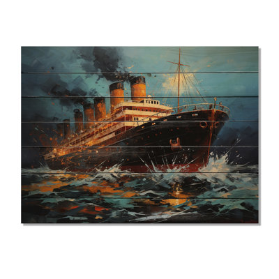 " Boat Titanic Collage Interwoven II "