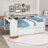 Daybed with Trundle, Storage Drawers, Side Shelves and Desk-1842123940-1842123943