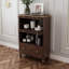 Buffet en bois massif noisette + verre