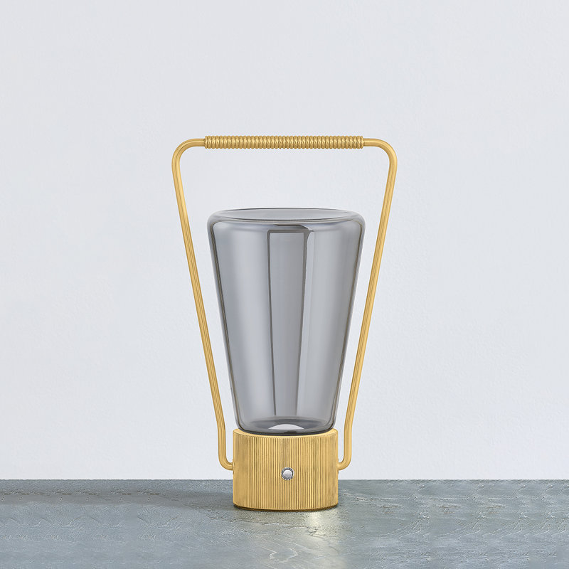 Booker Rechargeable Table Lamp in Aged Brass