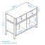 Louisiana Plus Turntable Stand Audio Cabinet