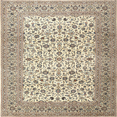 Laine orientale beige/Tapis décoratif grise