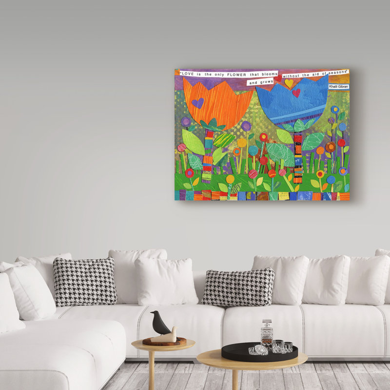 « love 1 », art sur toile, H 18 po x l 24 po x P 2 po