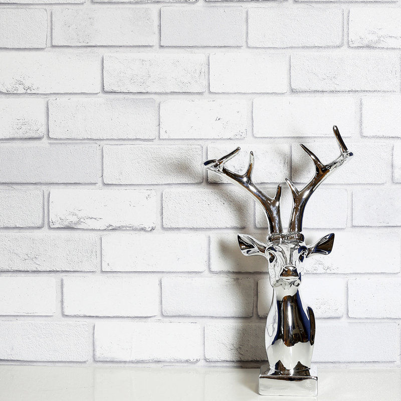 Papier peint Irving White Diamond Brick