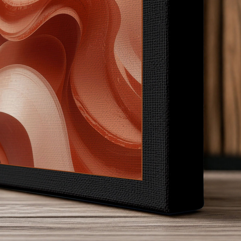Flowing Forms Abstract - Wrapped Canvas, 24x16 - 61.0 x 40.6 cm, Black Border
