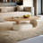 Oval modern simple cream coffee table-105866276