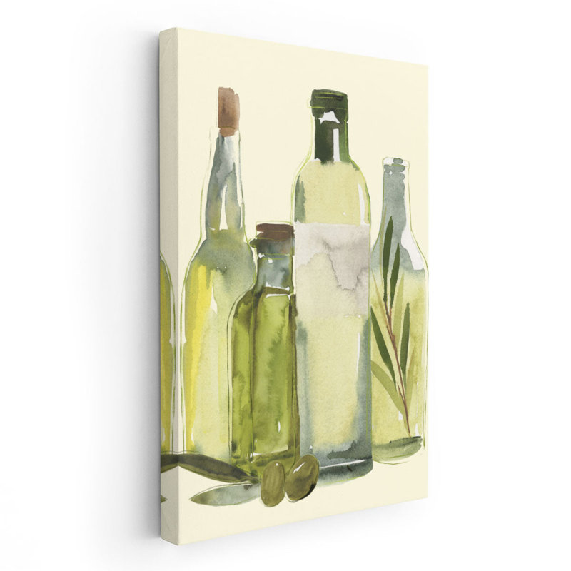 Olive Oil Set I - reproduction d'art sur toile, H 18 po x l 12 po