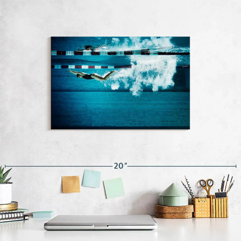 Sireci Female Swimmer Underwater, 8" H x 12" W
