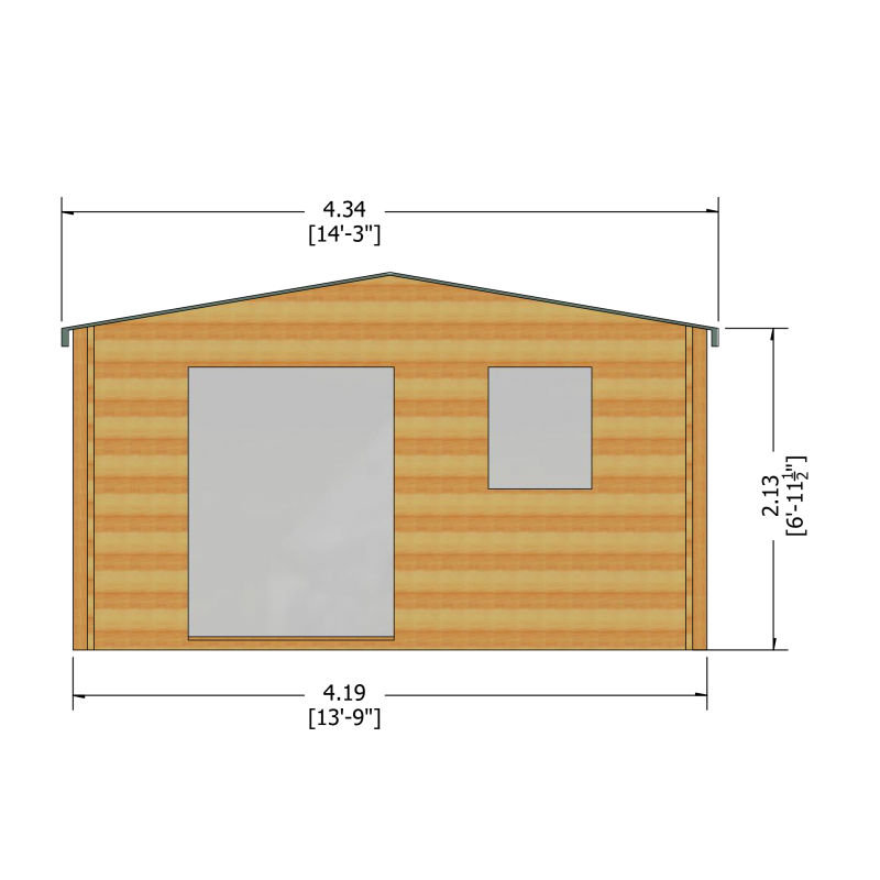 Abbeyford 14 x 12 Ft. Tongue & Groove 28mm Log Cabin, Yes