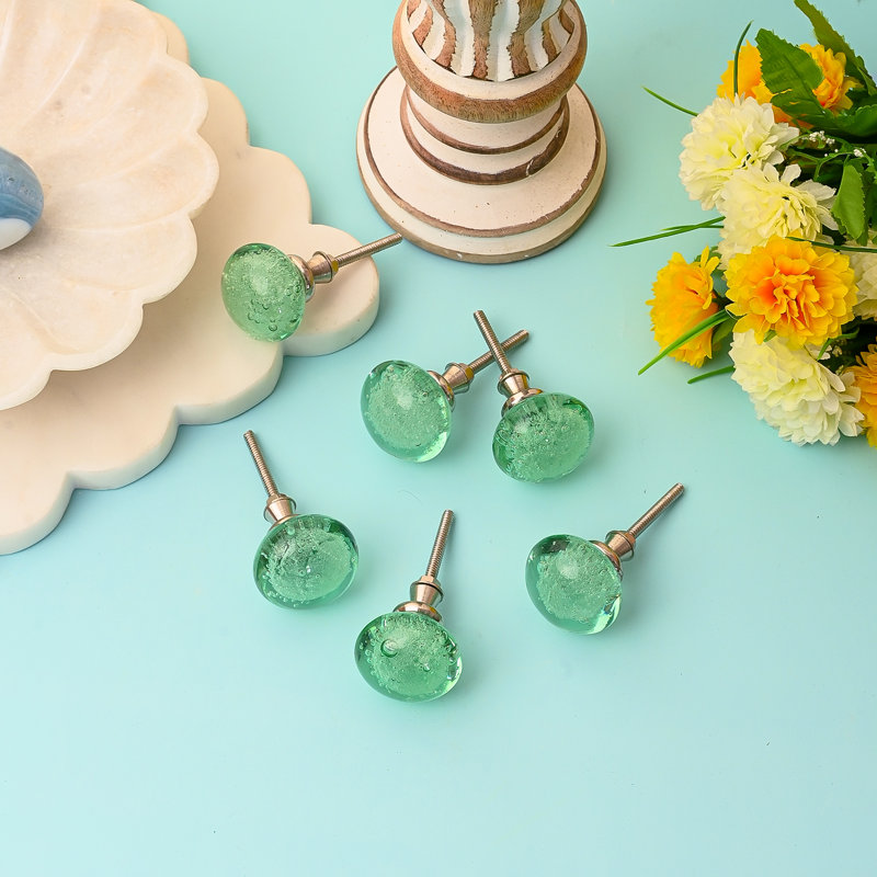 1.4" Diameter Mushroom Knob Multipack, Light Green