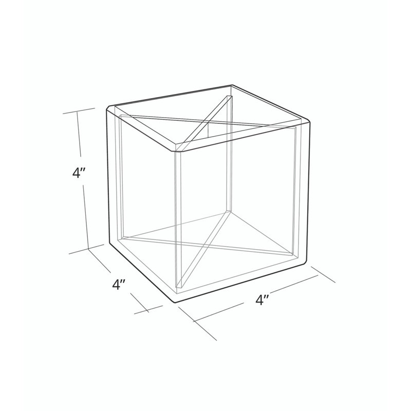 Porte-crayons cubes 4 "avec séparateur, paquet de 2