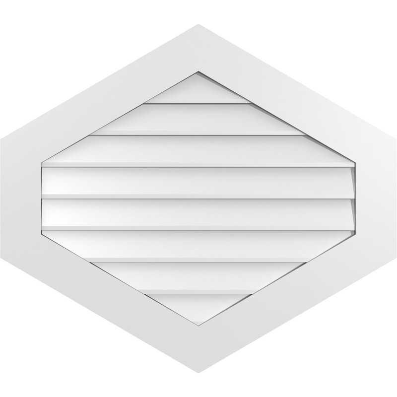 Ventilé vertical à pignon vertical 7/12 po, H 30 po x l 34 po x P 1 po
