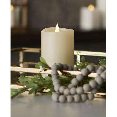 Classic Real Wax Body Flickering Flameless Battery Powered LED Pillar Candle