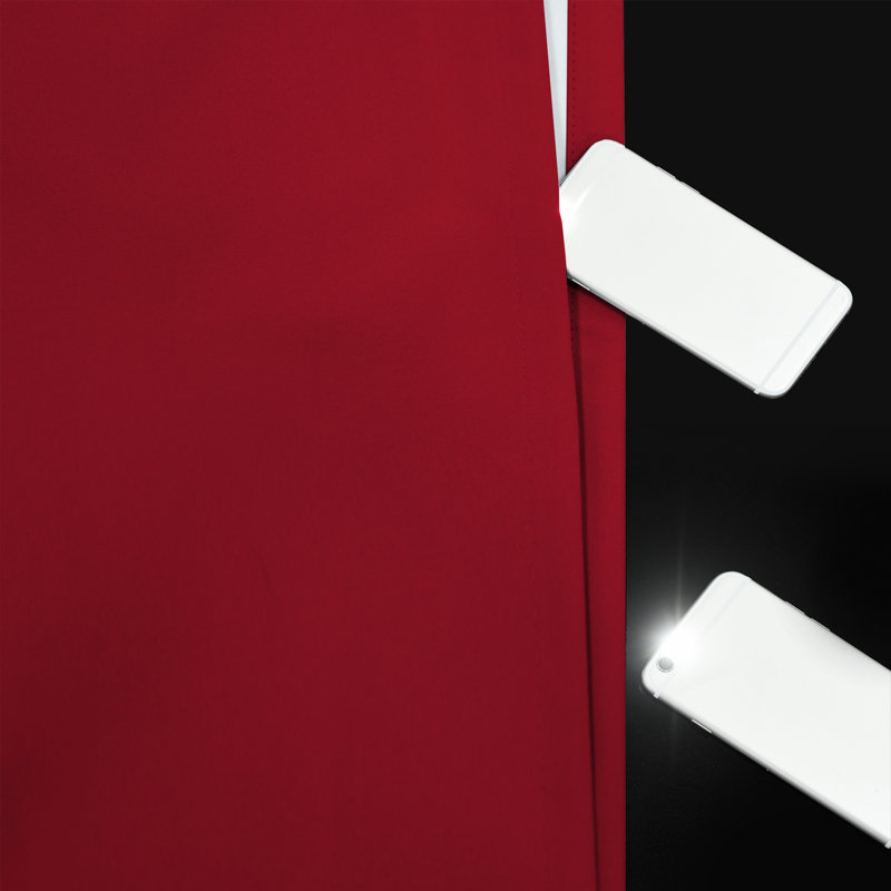 Absolute Blackout Blackout Curtain Pair, 38" W x 84" L, Burgundy