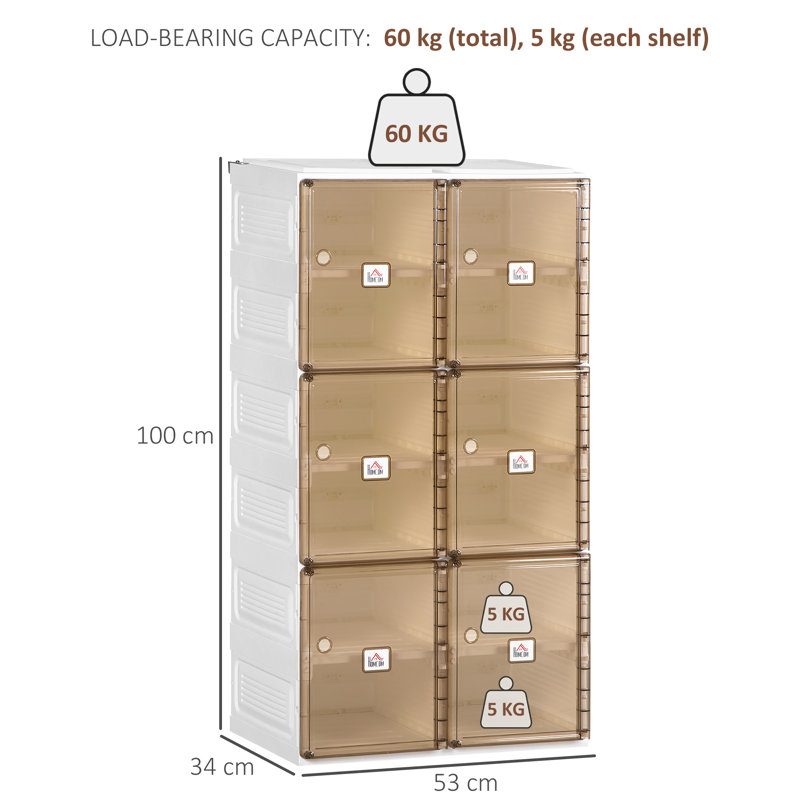 6 Pair Shoe Rack
