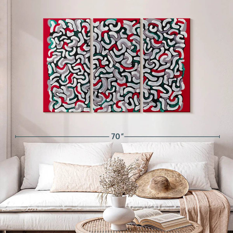 Popcorn Red, 32" H x 50" W