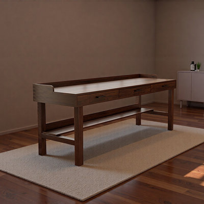 Bureau d'artisanat en bois de noyer massif