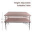 Table pliable de 4 pieds pour le jardin et l'extérieur, portable avec prise fixe, brun et teint lisse - plateau nettoyable imperméable et nettoyable-117595995