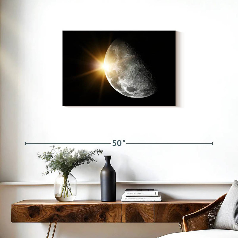 Oberle Sun Behind Moon, 20" H x 30" W