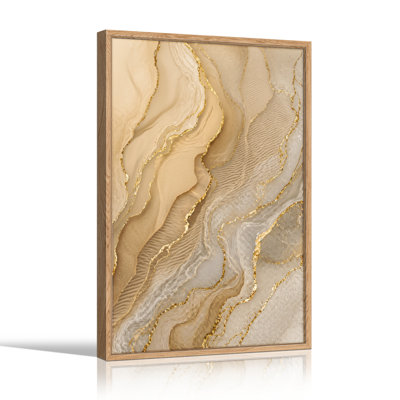 Marble Gold Canvas Wall Art Oil Painting Print Set Of 1