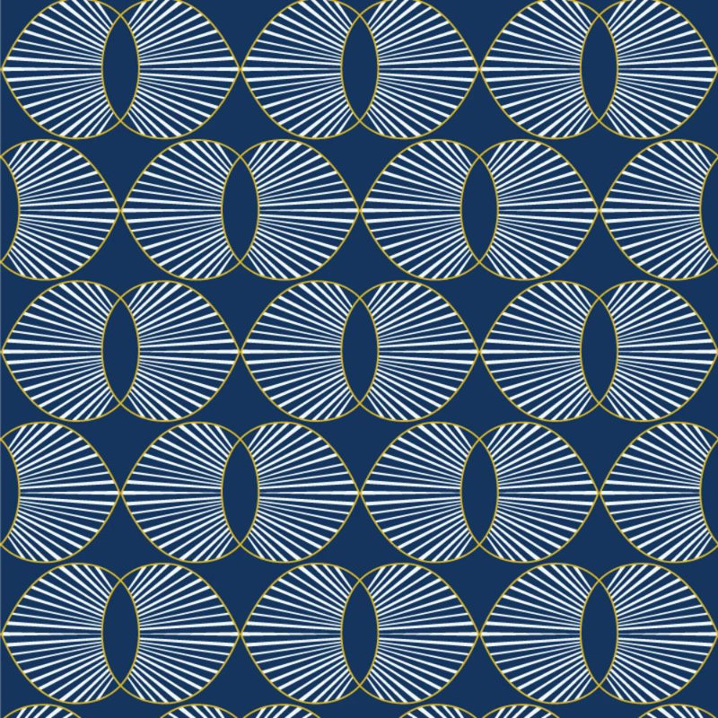 Paume 10' L x 24" W Peel and Stick Wallpaper Roll, Marine