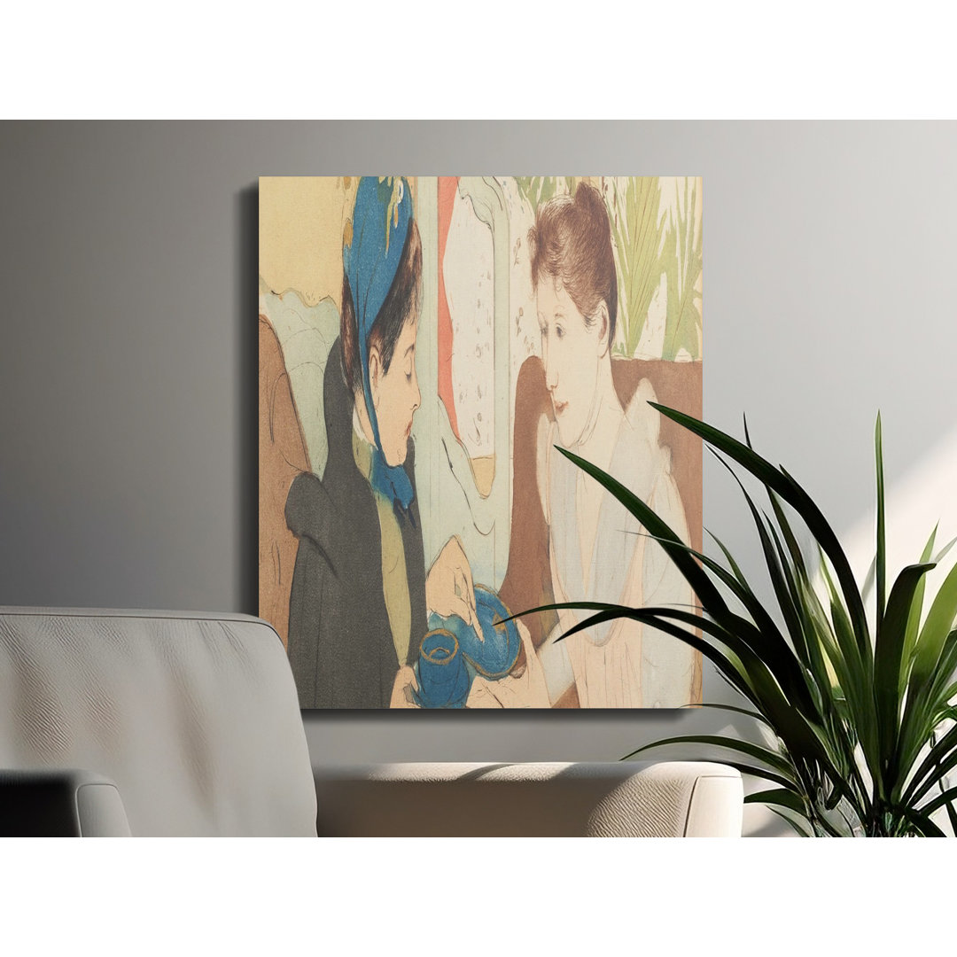 Art Nouveau Ladies Conversation Canvas