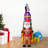 Inflatable Santa Claus On Sleigh With Reindeer And Penguin – 5.9 Feet Long With LED Lights